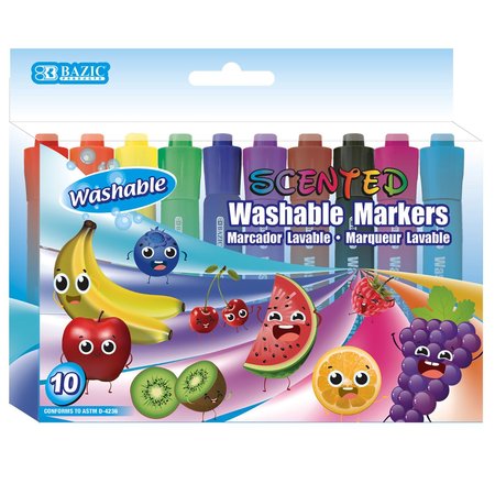 Bazic Washable Markers, Scented, PK60 1286
